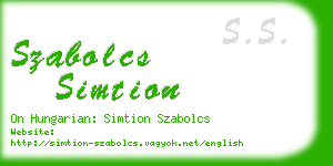 szabolcs simtion business card